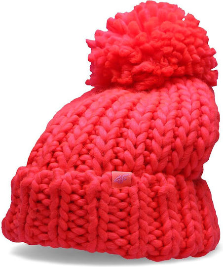 Beanie Women's Knitted Beanie in Fuchsia Colour