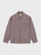 Kids Checked Long-Sleeved Shirt Terracotta