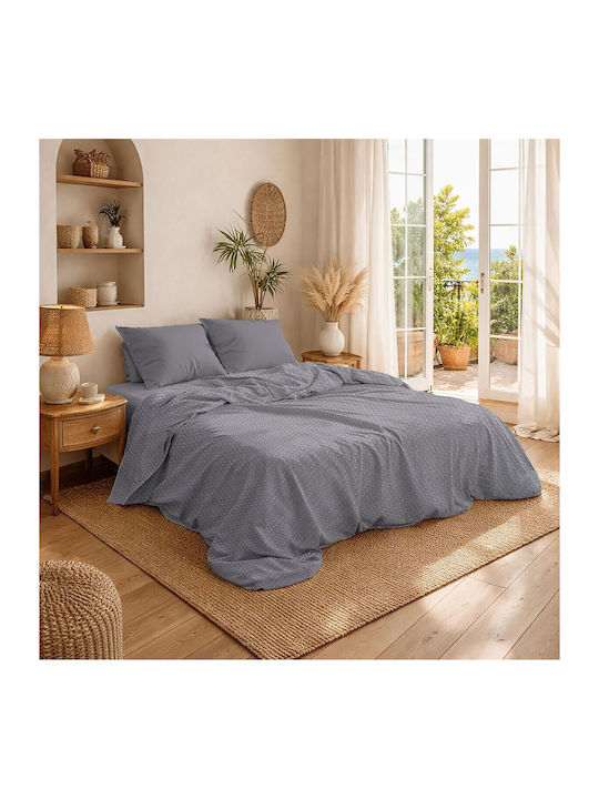 Dimcol Κουβέρτα Πικέ Υπέρδιπλη 255x270εκ. Grey