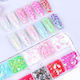 Globalnail Nageldesign Konfetti Set 12 Farben Nail Art Schmetterling