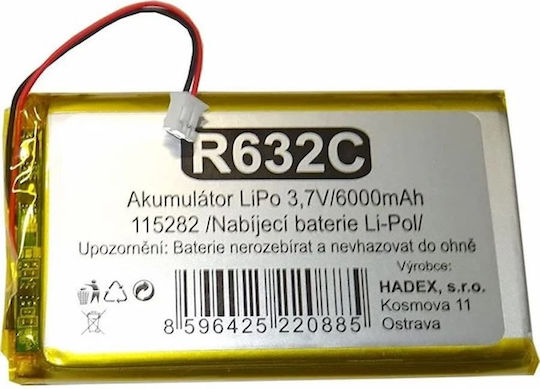 Hadex Baterie Li-Po 3.7V 6000mAh 1S Pentru Vehicul RC