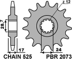 PBR Vorderes Ritzel Für Honda CB 600 Hornisse CBF 600 PBR Vorderes Ritzel Für Honda CB 600 Hornisse CBF 600