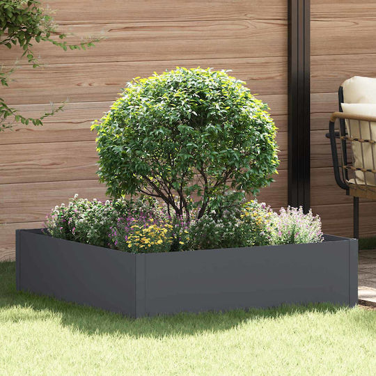 vidaXL Metallic Garden Hedge in Grey Colour 1x1m