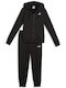 Hooded Sweat Damen Jogginghosen Schwarz