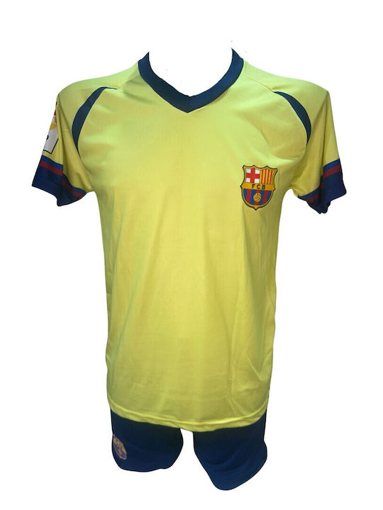 Set de Fotbal pentru Copii Barcelona Ronaldinho Galben Albastru 190726-14
