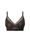 Bralette cu plasă Support Leopard închis