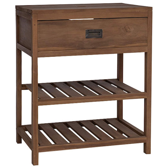 vidaXL Ξύλο Badezimmerschrank 60x45x75cm Weiß