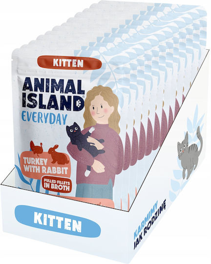 Animal Island Hrana Pentru Pisici Junior Cu Curcan Și Iepure 12x85gr
