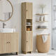vidaXL Floor Bathroom Column Cabinet M30xD31xH190cm Sonoma