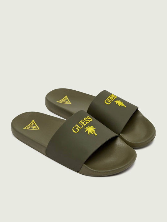 Guess Herren-Badesandalen Khaki