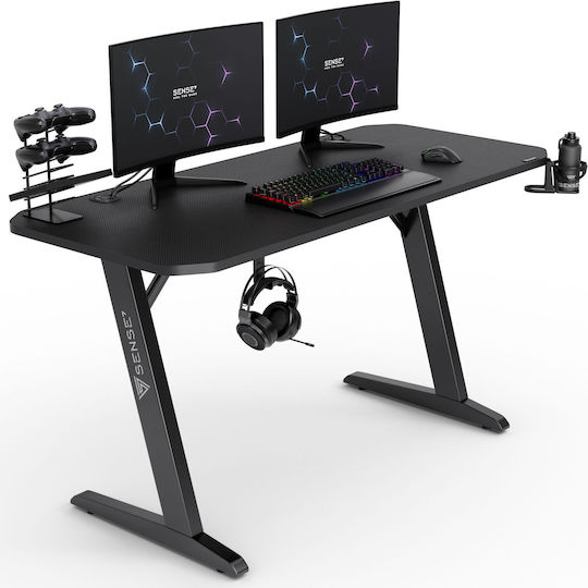Gaming Desk Nomad Wooden Black 140x60x75cm