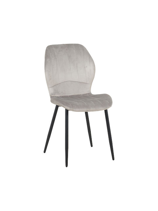 Jelour Стол за Трапезария Кадифен Сив 46.5x60x8...
