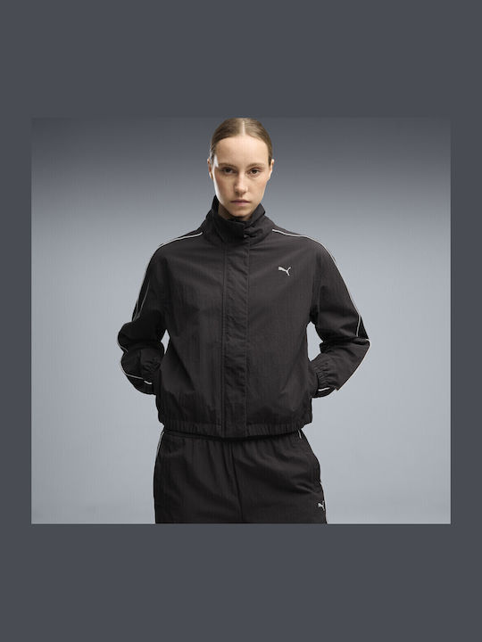 Damen Jacke Running Winddicht Schwarz
