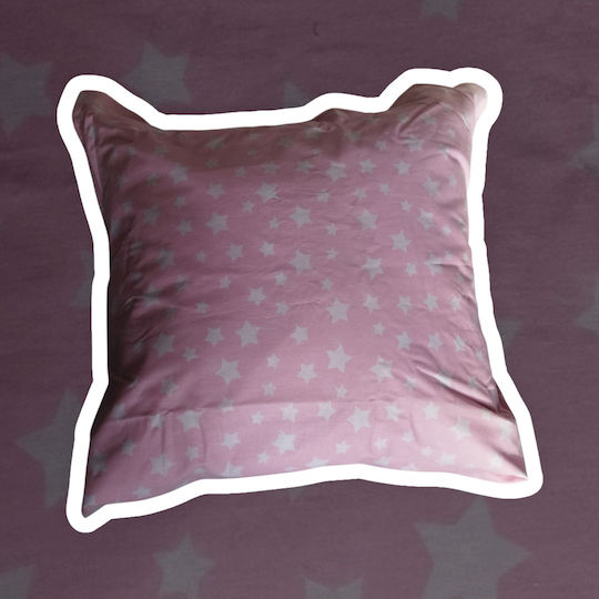 Oxygen Kids Decorative Pillow Case Stars Pink 45x45cm