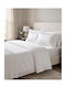 Olia Home King Size Bed Sheets Set 260x273cm White 4 Pieces