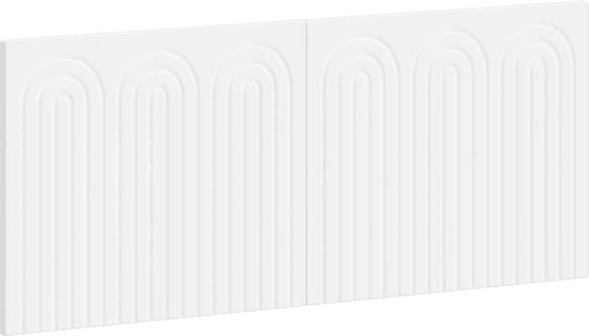 vidaXL Kopfstützen Für Betten Hölzernes Weiß 120x50cm