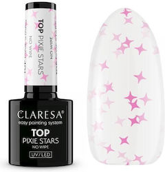 Claresa Top/Base Mäntel für UV/LED Top Coat Pixie Stars