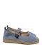 Suede Women's Espadrilles In Light Blue Color