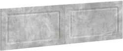 vidaXL Табла за легло Дървена Сива 180x50cm