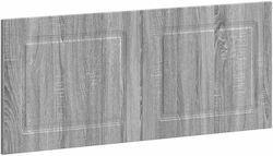 vidaXL Дървена табла за легло Сива 120x50cm