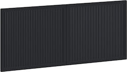 vidaXL Дървено Черно Табло за легло 120x50cm