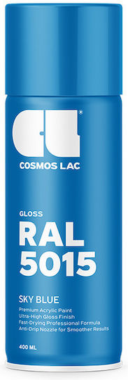 Cosmos Lac Premium Acrylic Spray Paint with Metallic Effect 5015 400ml
