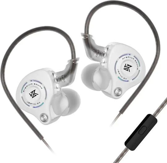 KZ Eldar Mic Hi-Fi Căști In-Ear Albe Microfon