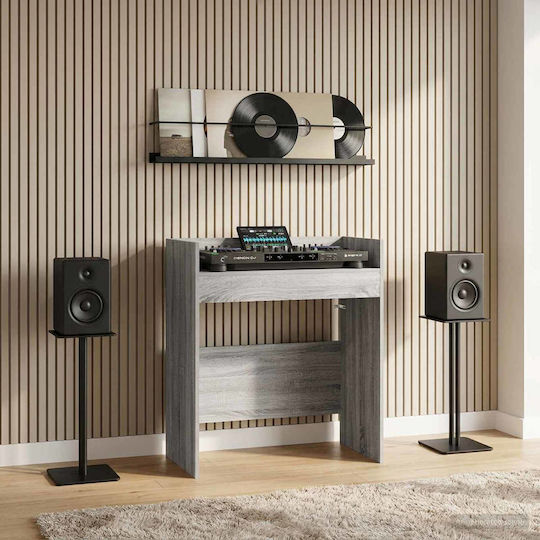 VidaXL DJ Table Grey Sonoma 102 x 45 x 102 cm Engineered Wood
