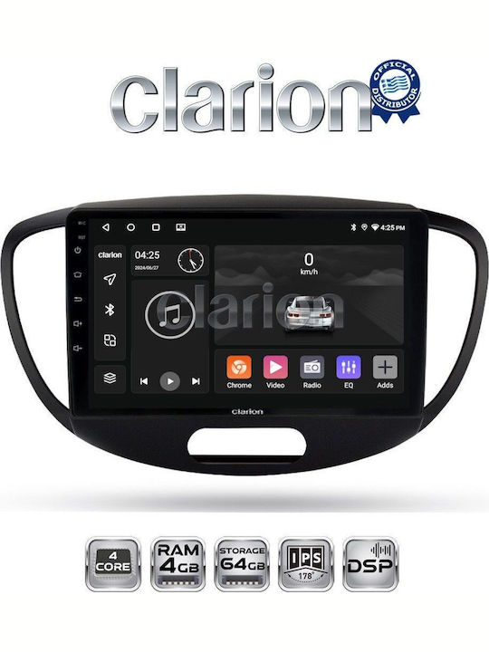 Clarion Car Audio System for Hyundai i10 2008>2013 Bluetooth USB WiFi GPS Apple CarPlay Android Auto