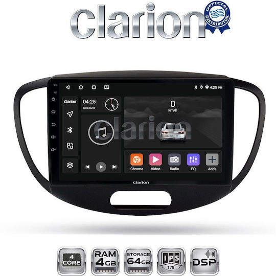 Clarion Car Audio System for Hyundai i10 2008>2013 Bluetooth USB WiFi GPS Apple CarPlay Android Auto