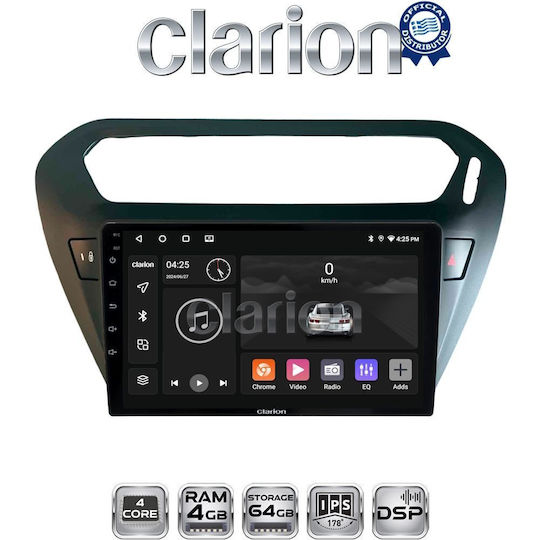 Clarion Auto-Audiosystem für Peugeot 301 Citroen C-Elysee (Bluetooth/USB/Wi-Fi/GPS/Apple CarPlay/Android Auto)