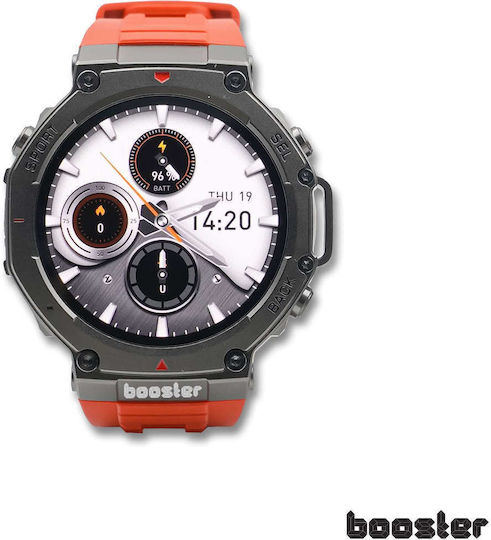 Booster Military M2 52mm Smartwatch cu Pulsometru Roșu