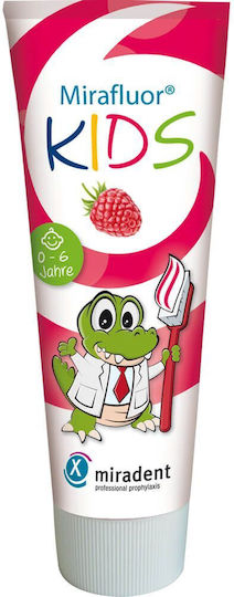 Miradent Pastă de dinți pentru copii cu aromă de mure roșii 75ml