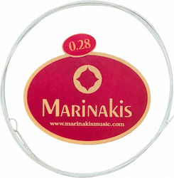 Marinakis Single Silver Plated Lute String 28"