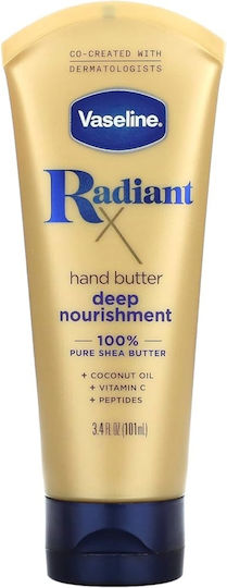 Vaseline Radiant Cremă de Corp Hidratantă cu Unt de Shea pentru Piele Uscată 101 ml