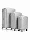 Felbags Suitcases Hard Silver-grey Set 3pcs