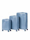 Felbags Suitcases Hard Light Blue Set 3 Pieces