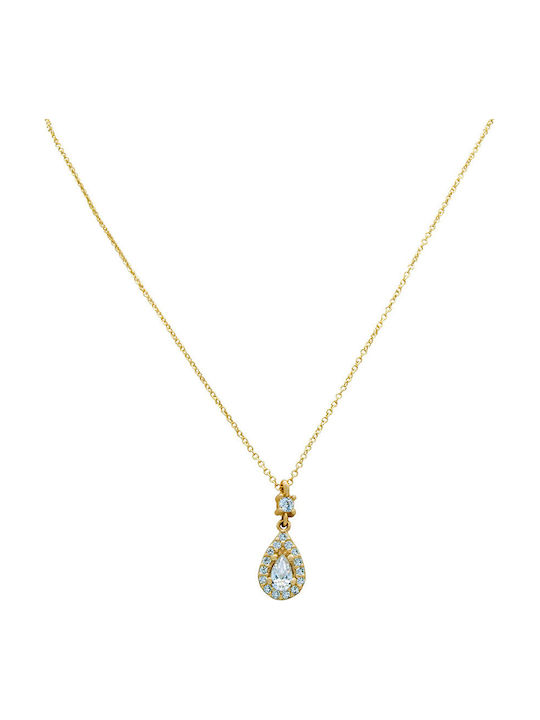 Savvas Design Колиета от Злато 9 Карата с Зиркон AKOL01256