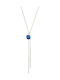 Oxette Double Silver Necklace Blue