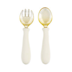 Nattou Nattou Baby Besteckset aus Silikon Weiß 2 Stück Nattou Nattou Baby Besteckset aus Silikon Weiß 2 Stück