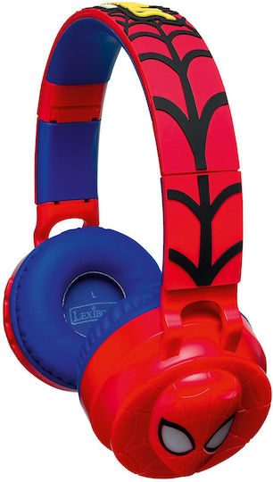 Lexibook 3D Spider-Man Безжични Bluetooth Детски On Ear Слушалки Червени