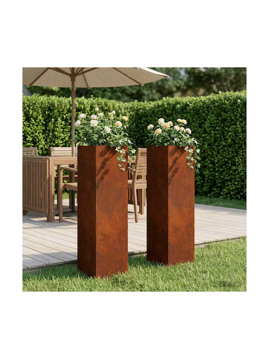 vidaXL Set 2 Metallische Rusty Pflanzgefäße 20x...