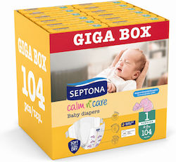 Septona Памперси с лента Calm N' Care No. 1 за 2-5kg 104бр Septona Памперси с лента Calm N' Care No. 1 за 2-5kg 104бр