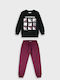 Kids Sweatpants Set Burgundy