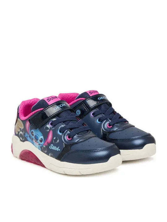 Geox Kinder Sneaker Anatomisch mit Lichtern Blau
