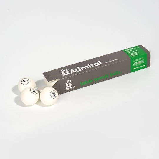 Admiral Ping Pong Balls Set 6 Pieces White