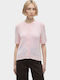 Short Women's Knitted Cardigan In Pink Colour