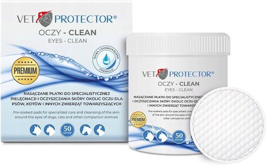 Jm Sante Vet Protector Eyes Clean Кърпички за Очите Домашни Любимци 50 Бр