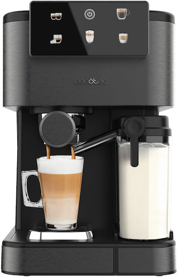 Cecotec Power Espresso ColdBrew Latte Dark Espresso Machine 1350W 20bar Pressure for Cappuccino Black 108988
