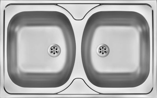 Deante Ένθετος Νεροχύτης Inox Μ80xΠ50cm Γκρι